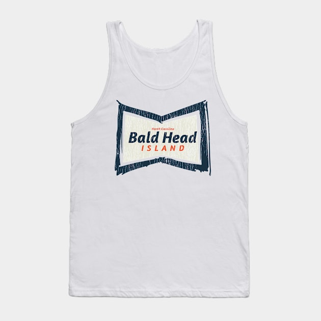 Bald Head Island, NC Summertime Vacationing Bowtie Sign Tank Top by Contentarama